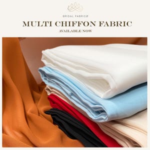 102 Colors Multi Chiffon Fabric for Wedding Dress, Formal Wear and Sewing Projects, Chiffon Fabric By The Yard