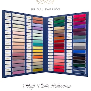 Soft Tulle Swatch Book/66 Colors, Stretch Bridal Tulle Color Catalog, Mesh Tulle Fabric Sample Book