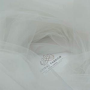 BT02-Dark Ivory Bridal Tulle By The Yard, 300 cm Wide Wedding Tulle Material for Bridal Gown and Tutu Skirt, Wholesale Tulle Fabric