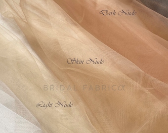 Magic Illusion Mesh for Dress Making, Skin Tone Mesh Fabric, Nude Invisible  Tulle, Beige Mesh Fabric, Sheer Nylon Mesh