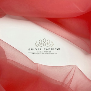 ST49-Pink Coral Tutu Material, Extra Wide Tulle Soft for Dress Making, Stretch Bridal Tulle Fabric for Skirt, Pink Tulle Fabric By The Yard