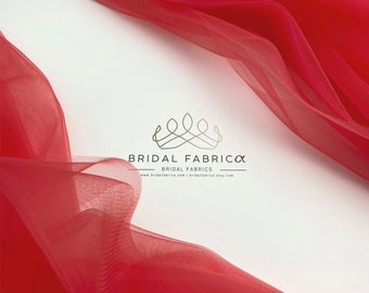 Coral Tulle Fabric By The Yard, Soft Mesh Tulle Fabric By The Meter, Illusion Tulle for Wedding Decoration and Dress Making