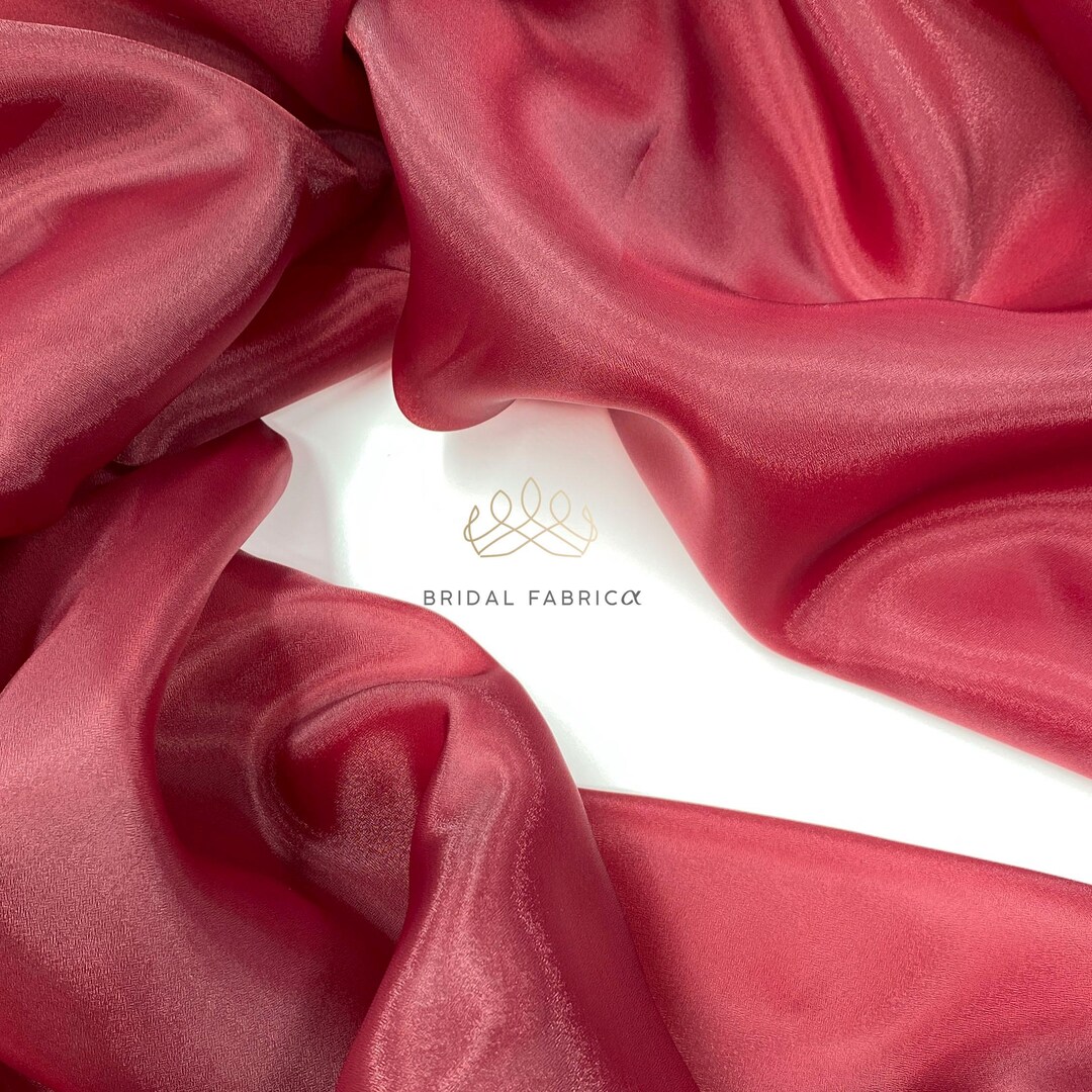 Mo27-burgundy Cloudy Matte Organza Material for Wedding Dress and ...