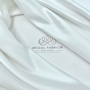 MS01-Heavy Matte Satin Bridal Fabric By The Yard, Wholesale Wedding Fabric for Bridal Dress, 59&quot; Width Matte Satin