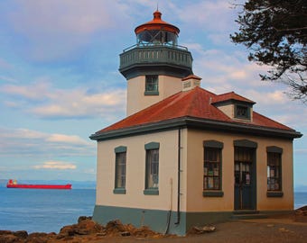 Lime Kiln Lighthouse - San Juan Island Lime Kiln Point State Park Washington State San Juan Islands Puget Sound photo photography picture