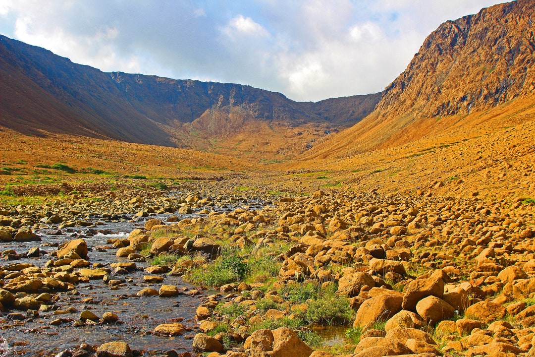 The Tablelands Gros Morne National Park Newfoundland Canada Rugged Cliffs Boulder Field Gulf of