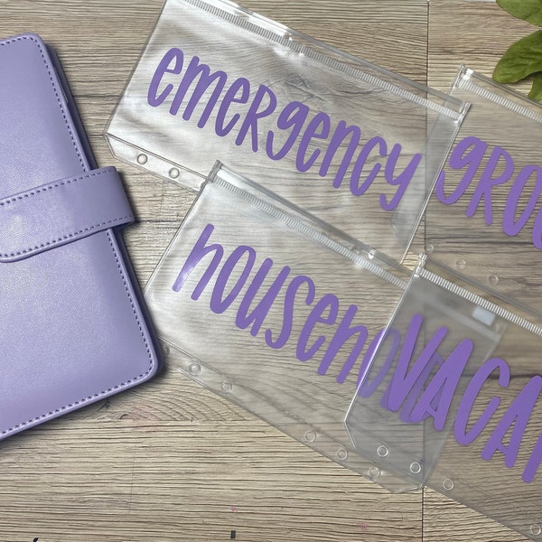 Pastel A6 Cash Envelope System | Budget Binder | Zipper Cash Envelopes | Customizable | Dave Ramsey Budget System
