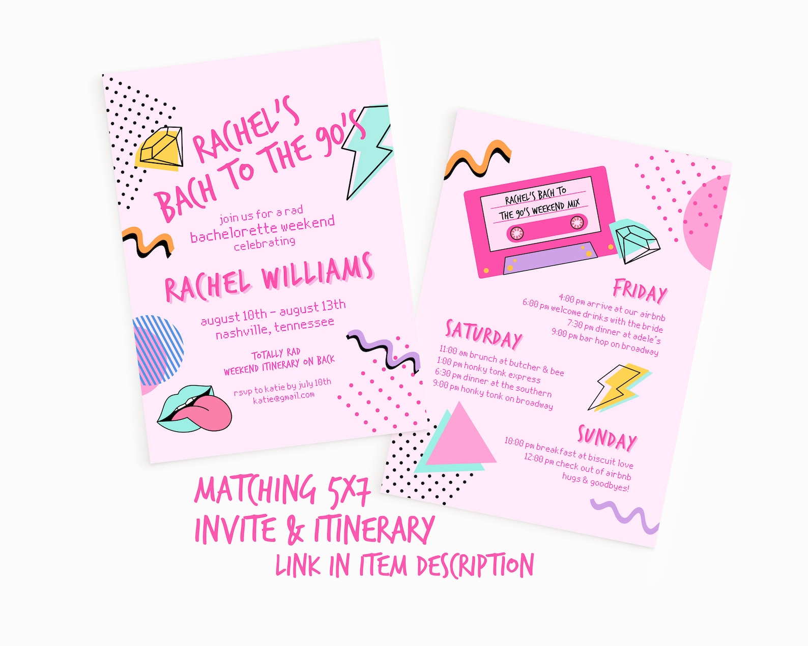 90's Bachelorette Party M.A.S.H. Printable Bach to the | Etsy