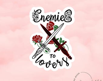 Enemies to Lovers Sticker | Bookish Romance Trope, Spicy Reader Gift