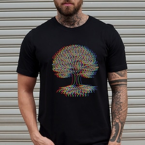 Psychedelic Tree Of Life T-Shirt: Trippy Mandala Meditating Clothing