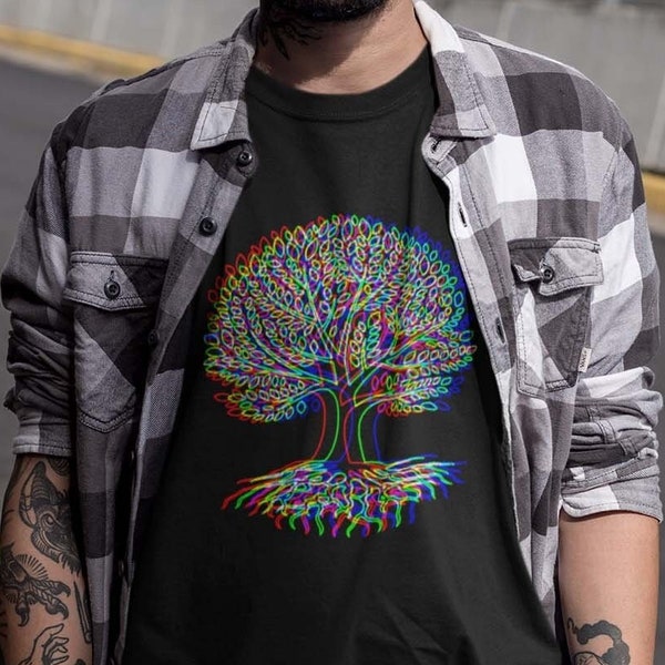Psychedelic Tree Of Life T-Shirt, Acid Trippy Clothing, Mandala Meditating, Reality Shifting, It's A Wonderful Life, Trippy Tree Of Life