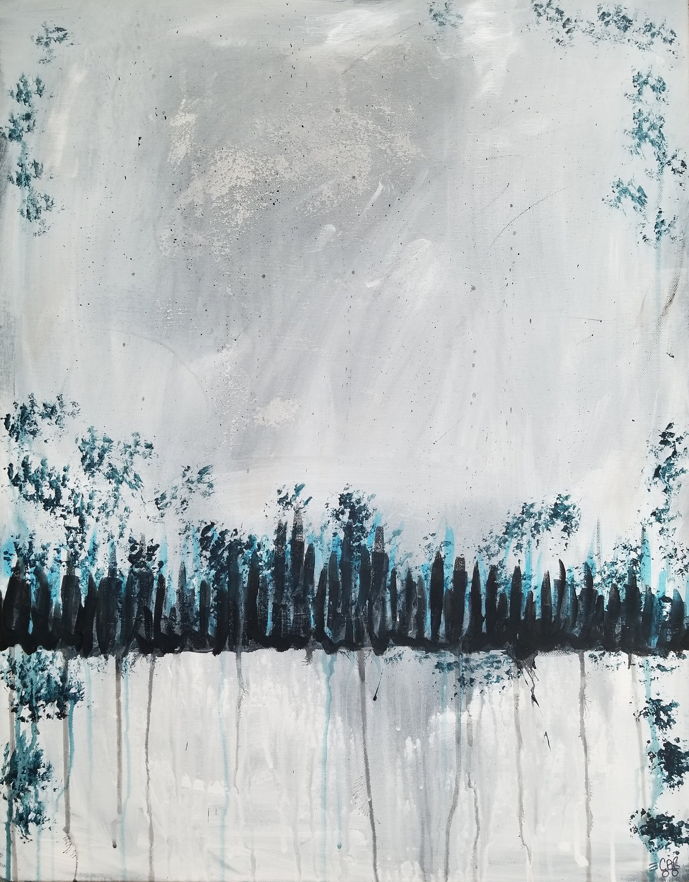 Medium Abstract Landscape Hand Painted Unframed Abstract - Etsy
