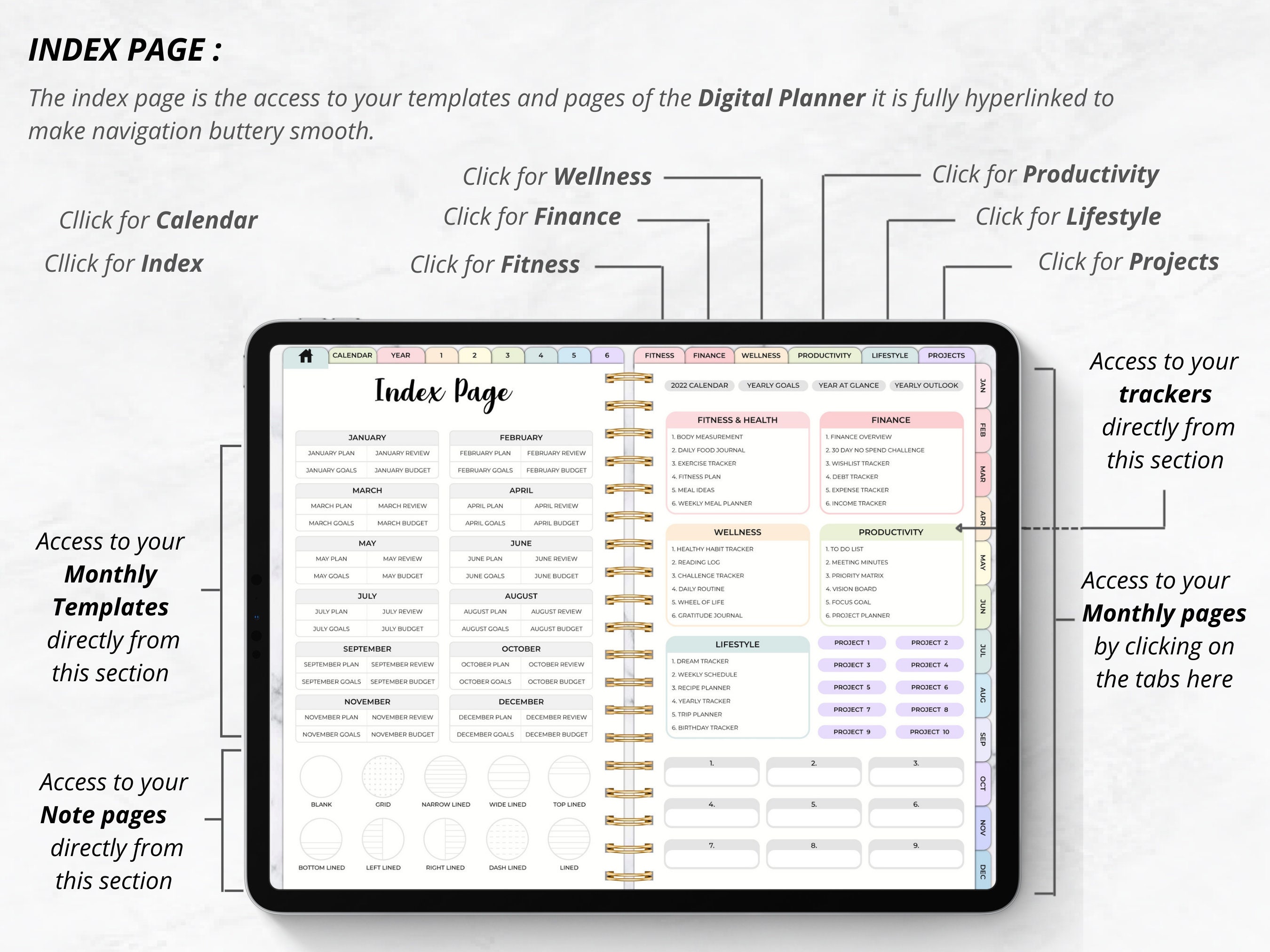 Digital Planner, Goodnotes Planner, iPad Planner, Notability Planner