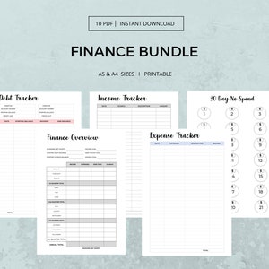 Master Geld druckbarer Haushaltsplaner für Budgetierung, Ausgabenverfolgung, Sparziele & Haushaltsplanung, Sparplaner - PDF Download