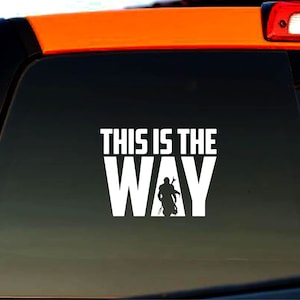 This Is The Way Mandalorian-dekal - Väderbeständig vinylklistermärke