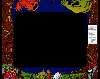 Ghosts N Goblins Arcade Cabinet Graphics - Arcade Bezel Decal - Restoration Art