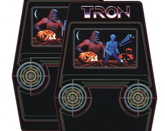 Tron Arcade Side Art 2pc Set - OEM Sized Premium Vinyl Laminated