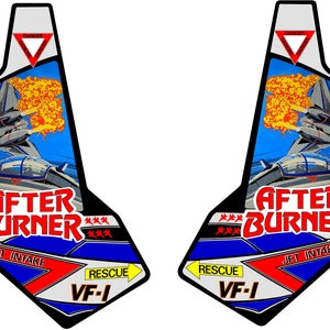 After Burner Arcade Cabinet Graphics - Arcade Side Art - Restoration Art