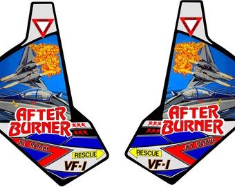 After Burner Arcade Cabinet Side Art Graphics - Restoration Decals