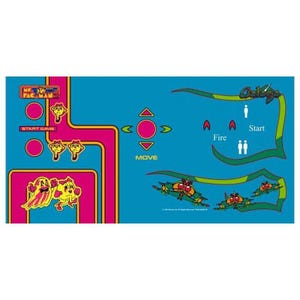 Ms Pac-Man Galaga Reunion Arcade Control Panel Overlay CPO  Textured Laminate