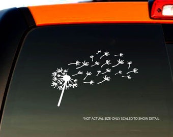 Dandelion Flower Decal Bumper Sticker Window Vinyl Decal