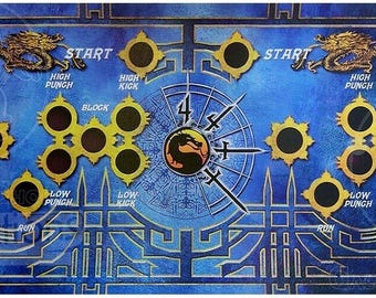 Mortal Kombat 4 CPO Arcade MK4 Control Panel Overlay Textured Laminate