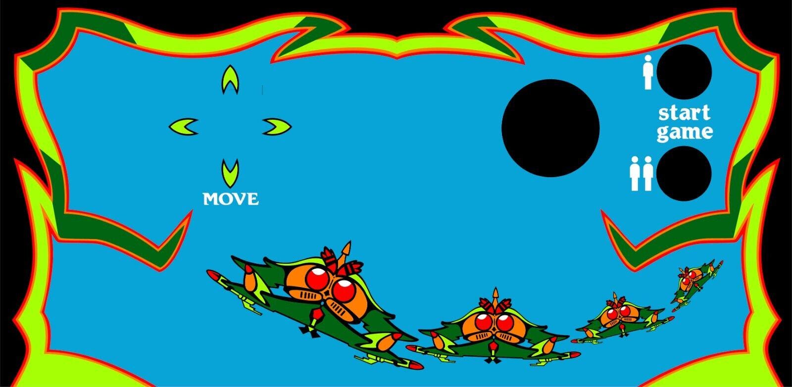 Multicade Galaga Control Panel Overlay Trackball Arcade CPO Textured - Etsy