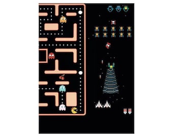 Adhesivo para el panel frontal de la placa protectora de la máquina recreativa Ms Pac-Man Galaga 20th Reunion (solo adhesivo)