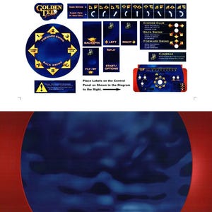 Golden Tee Fore Arcade Control Panel Overlay Kit CPO Textured Laminate