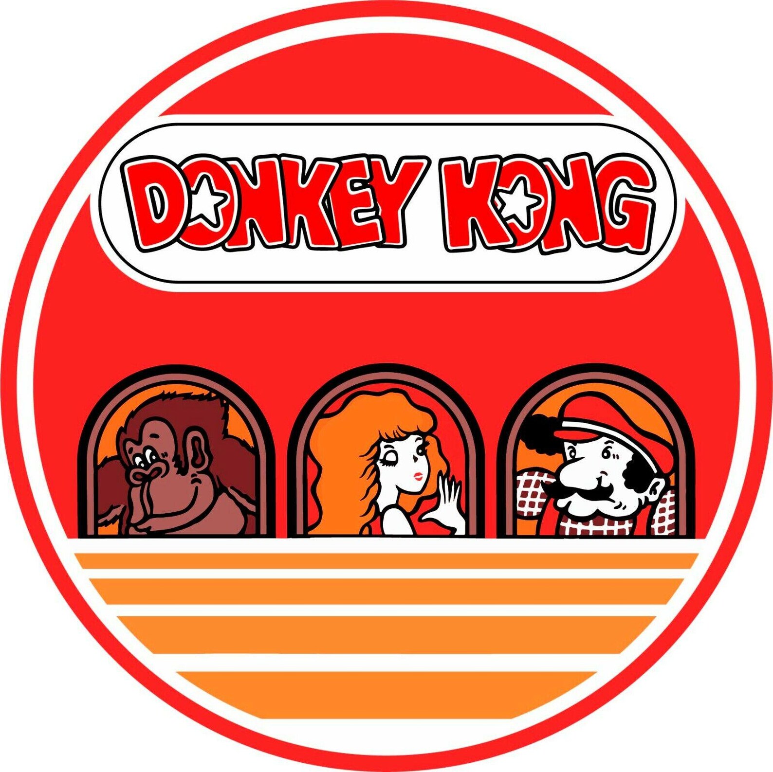 Donkey Kong Arcade Bar Stool Decal Only Scratch Resistant Polycarbonate ...