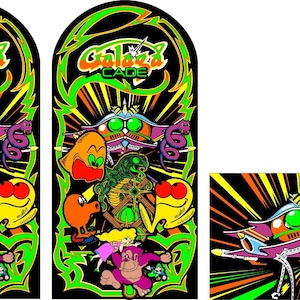 Multicade Mame Classics Side Art 3pc HAUNTED Arcade Graphics Decals Stickers Set