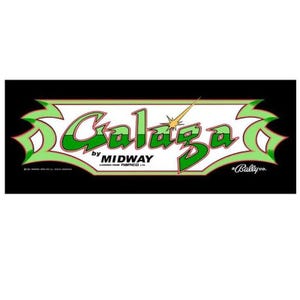 Galaga Arcade Marquee High Quality 9&quot; x 23” Standard Size Translite