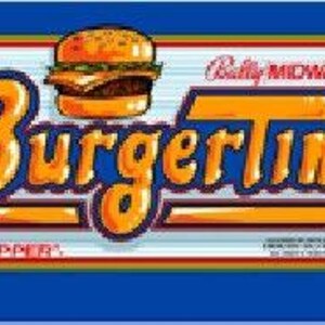 Burger Time Arcade Marquee 23.5" X 9"