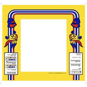 Adhesivo para el marco del monitor arcade de Super Pac-Man