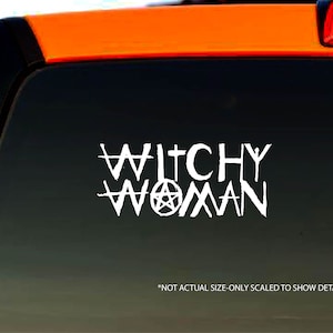 Witchy Woman Decal Bumper Sticker Window Decal - Halloween - Astrology