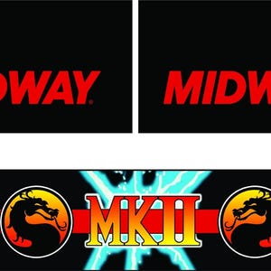 Mortal Kombat 2 Arcade Control Panel Box Art Artwork Overlay MK2 CPO Midway MKII