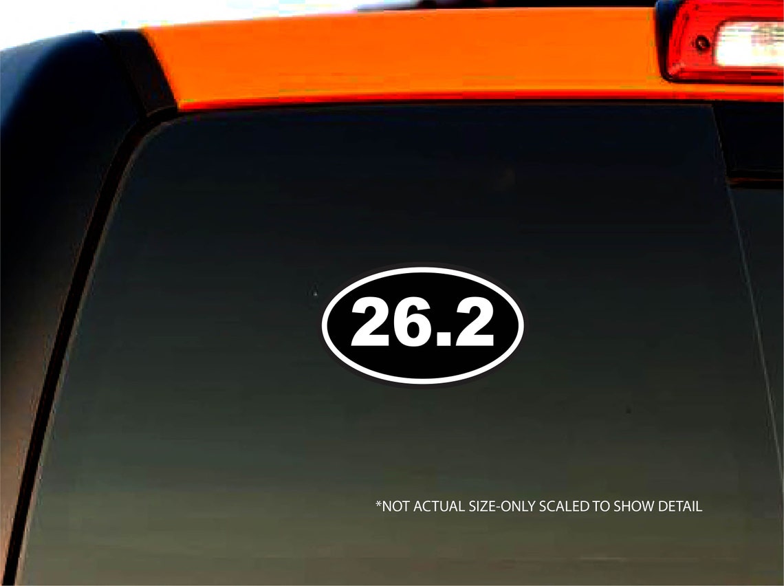 26.2 Marathon Oval Decal - Weatherproof Bumper/window Sticker - Etsy