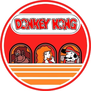 Donkey Kong Arcade Bar Stool Decal Only Scratch Resistant Polycarbonate Laminate