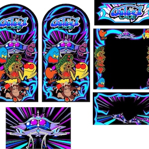 Juego de arcade Multicade Blue Galaga de 6 piezas