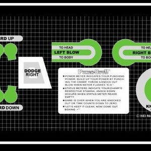 Panel de control superpuesto para máquina recreativa Punch Out CPO, laminado texturizado