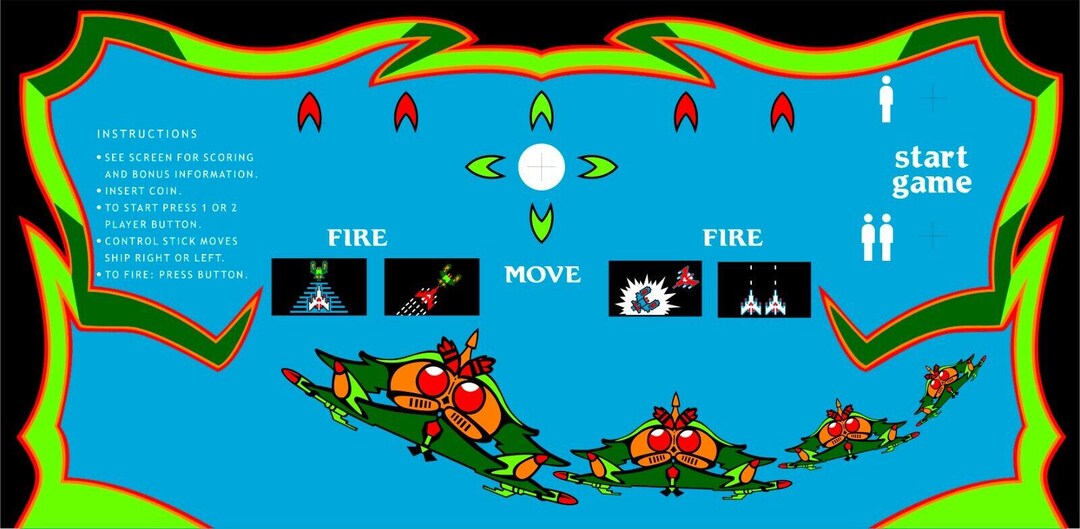 Multicade Galaga Control Panel Overlay Arcade CPO Textured - Etsy Canada