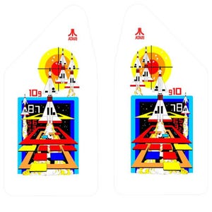 Missile Command Arcade Side Art 2 Piece Set