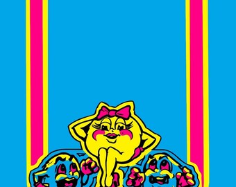 Ms PAC MAN Kick Plate Art Only Vinyl Graphic