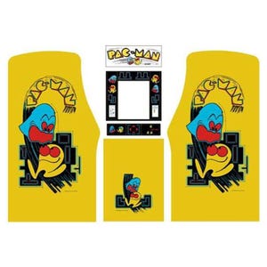 Adatto a Pac-Man Arcade Side Art Kickplate Marquee CPO Bezel Set da 6 pezzi di alta qualità
