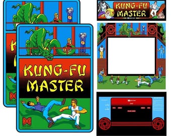 Kung Fu Master Arcade Side Art Full Set 5pc Artwork Textured CPO Complete Kit