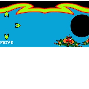 Multicade Galaga Control Panel Overlay Trackball Arcade CPO Textured