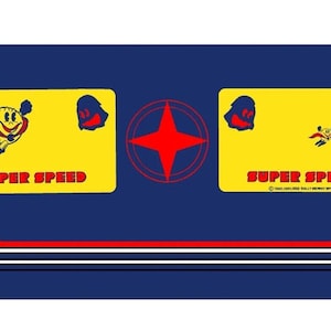 Super Pac Man CPO Arcade Control Panel Overlay Textured Laminate