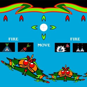 Panel de control Multicade Galaga Superposición Arcade CPO Texturizado