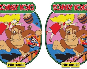 Set di 2 figurine Nintendo Premium Vinyl con grafica laterale arcade di Donkey Kong. Guarda le foto!