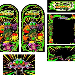 Juego de 6 piezas de Medallion Haunted para Multicade Galaga Arcade